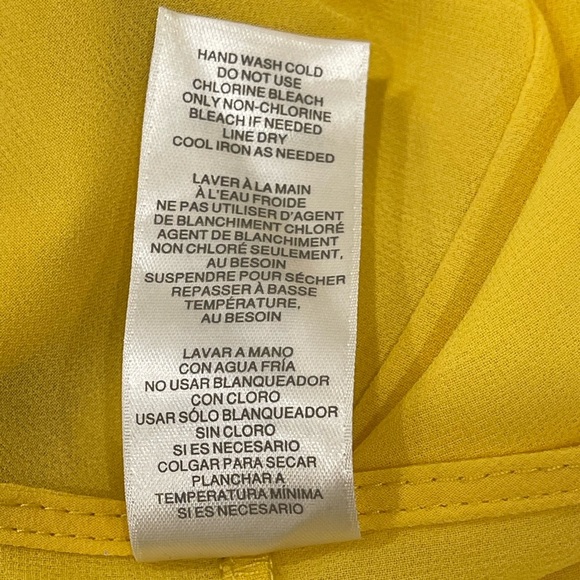 Yellow Embroidered Boho Peasant Blouse with Floral Design – Size XL - Picture 4 of 4